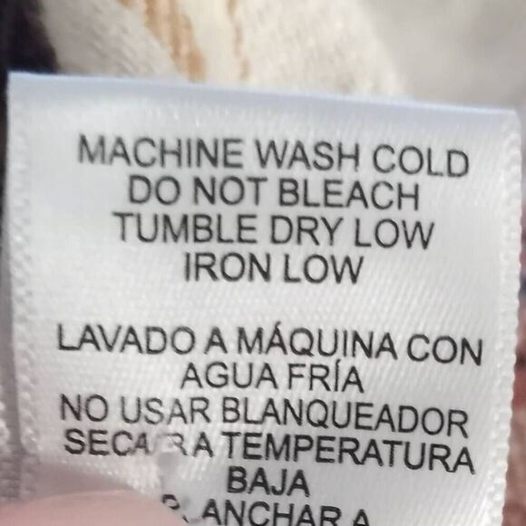 LOVE TREE CREAM & BROWN FLANNEL BLOUSE SZ.S EUC. - Picture 11 of 11